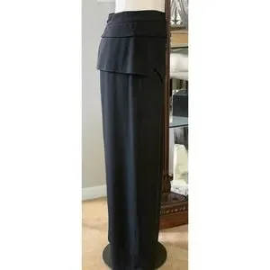 Robe Longue BCBG MAX AZRIA – Taille 0 (US) – Noir, Style Peplum – Neuf Avec étiquettes